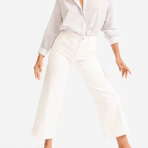 Everlane Wide Leg Crop Pant (Bone)